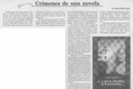 Crímenez de una novela  [artículo] Marino Muñoz Lagos.