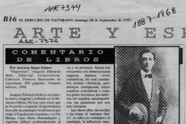 Comentario de libros  [artículo] Antonio Rojas Gómez.