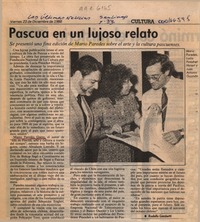 Pascua en un lujoso relato  [artículo] Rodolfo Gambetti.