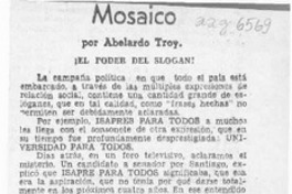 Mosaico  [artículo] Abelardo Troy.