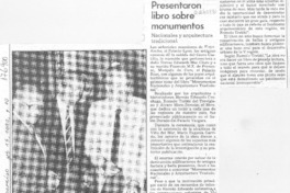 Presentaron libro sobre monumentos