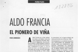 Aldo Francia el pionero de Viña  [artículo] Pedro Armendáriz.