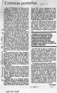 Crónicas porteñas  [artículo] Tito Castillo.