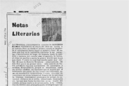 Notas literarias  [artículo] Manuel Francisco Mesa Seco.