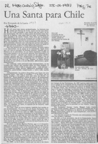 Una santa para Chile