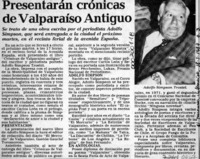 Presentarán crónicas de Valparaíso antiguo  [artículo].