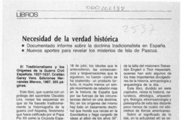 Necesidad de la verdad histórica  [artículo]
