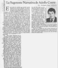 La sugerente narrativa de Adolfo Couve  [artículo] Wellington Rojas Valdebenito.