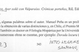 Ayer soñé con Valparaíso  [artículo] José Luis Widow L.