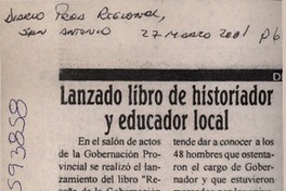 Lanzado libro de historiador y educador local  [artículo]