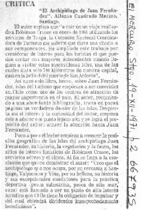 El Archipiélago de Juan Fernández".  [artículo]