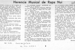 Herencia musical de Rapa Nui  [artículo] Roberto Escobar.