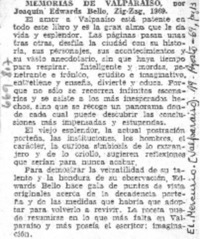 Memorias de Valparaíso.