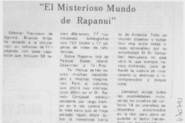 El misterioso mundo de Rapanui