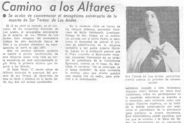 Recuerdan muerte de Sor Teresa de Jesús.