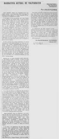 Narrativa actual de Valparaíso