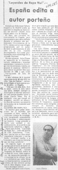 España edita a autor porteño