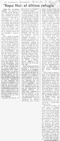 Rapa Nui, el último refugio