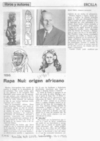 Rapa Nui, origen africano