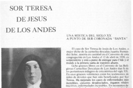 Sor Teresa de Jesús de los Andes.