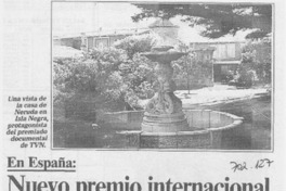 Nuevo premio internacional para documental de Neruda.