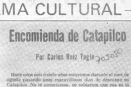 Encomienda de Catapilco