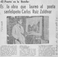 Es la obra que laureó al poeta sanfelipeño Carlos Ruíz Zaldívar.