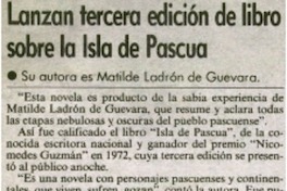 Lanzan tercera edición de libro sobre la Isla de Pascua.