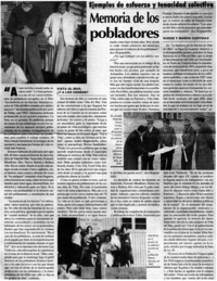 Memoria de los pobladores