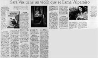 Sara Vial tiene un violín
