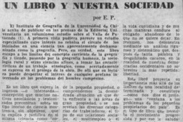 Un libro y nuestra sociedad