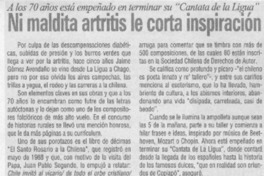 Ni maldita artritis le corta inspiración  [artículo]