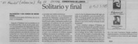 Solitario y final  [artículo] I. Q. E.