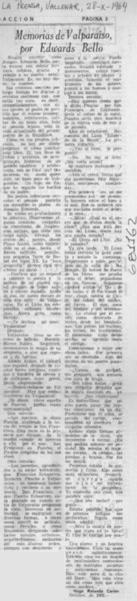Memorias de Valparaíso por Edwards Bello
