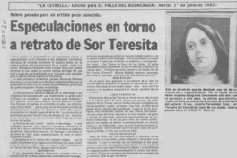 Especulaciones en torno a retrato de Sor Teresita.