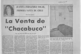 La venta de "Chacabuco"