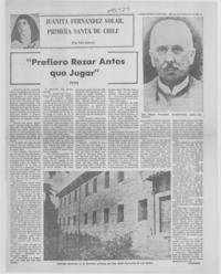 Prefiero rezar antes que jugar"