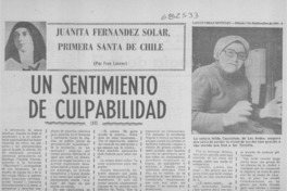 Un sentimiento de culpabilidad"