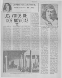 Los votos de dos novicias