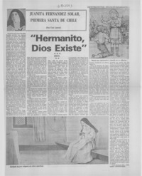 Hermanito, Dios existe"