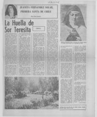 La huella de Sor Teresita