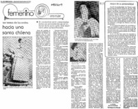 Hacia una santa chilena.