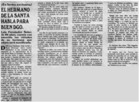 El hermano de la santa habla para buen dgo.