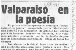 Valparaíso en la poesía.