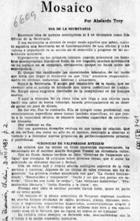 Mosaico  [artículo] Abelardo Troy.