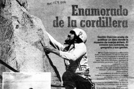 Enamorado de la cordillera  [artículo].