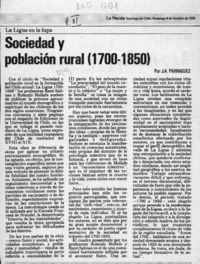 Sociedad y población rural (1700-1850)