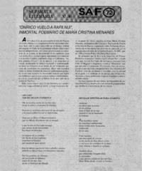 "Onírico vuelo a Rapa Nui" inmortal poemario de María Cristina Menares