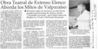 Obra teatral de extenso elenco aborda los mitos de Valparaíso  [artículo]