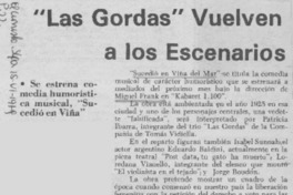 "Las Gordas" vuelven a los escenarios.